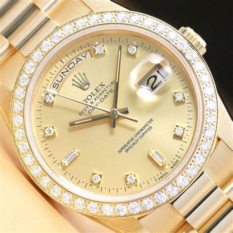 rolex 18238 diamond bezel|Rolex day date 18238 price.